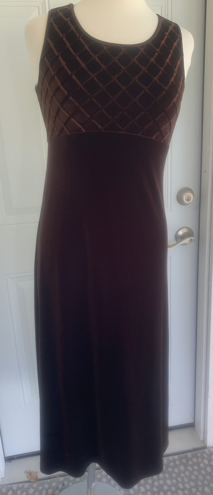 VTG Carol Anderson Petite Velour 2- Piece Maxi Party Wedding Speci. Occasion XS