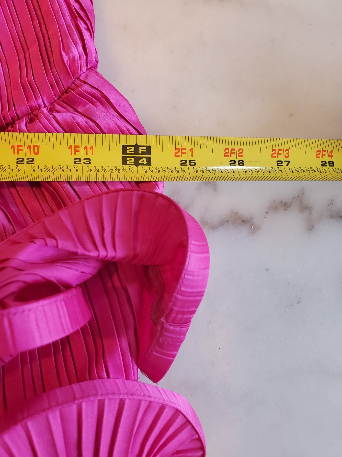 JJ’s Fairyland Rose Pink Pleated Blouse Shirt Ruffled Large V neck Women’s B2
