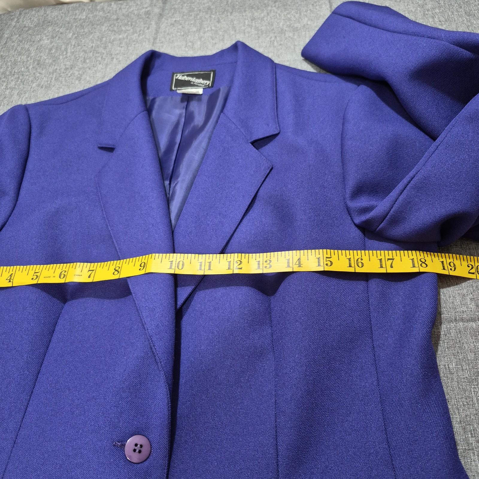 Vintage Haberdashery Women’s Classic Blazer Two Button Jacket Size 12 Purple