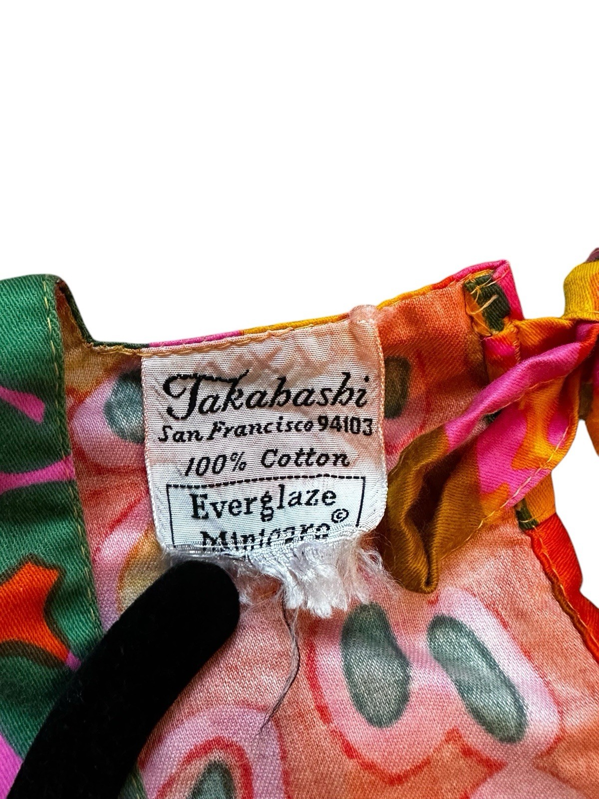 Takahashi Everglaze Minicare Vintage Tunic Open Twiggy Psychedelic Retro GoGo