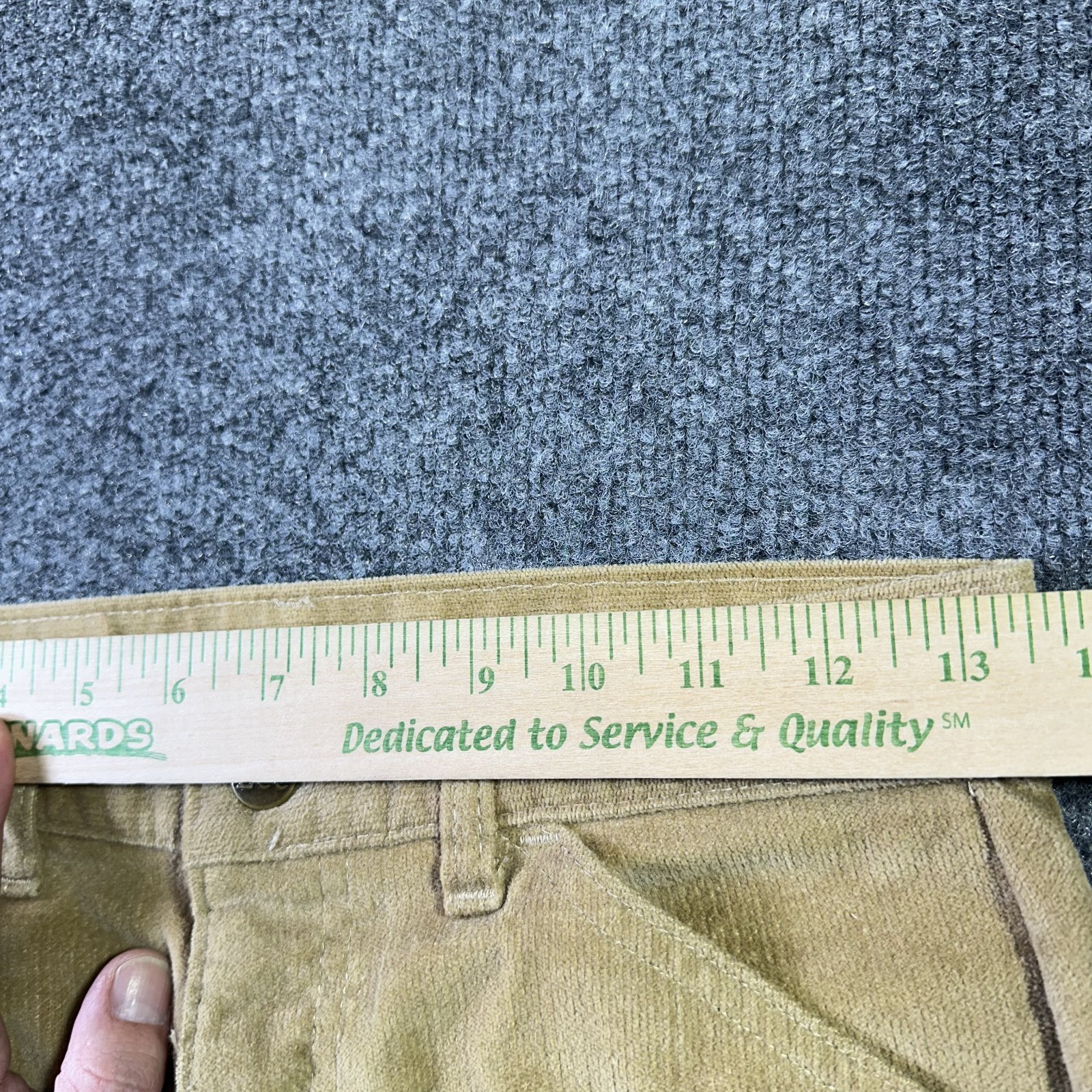 Vintage Lee Corduroy Pants 27×30 Brown Bell Bottom Stretch Talon Zip USA Made 70