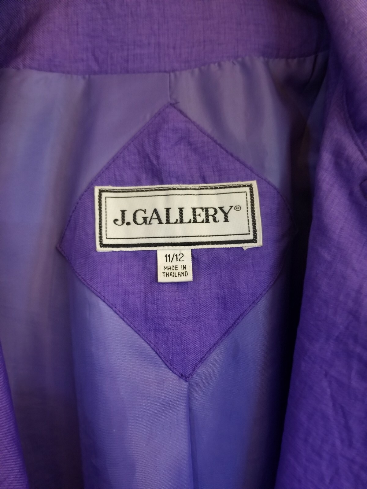Vintage J. Gallery Trench Jacket Sz 11/12 Purple Chartreuse 80’s 90’s Y2K