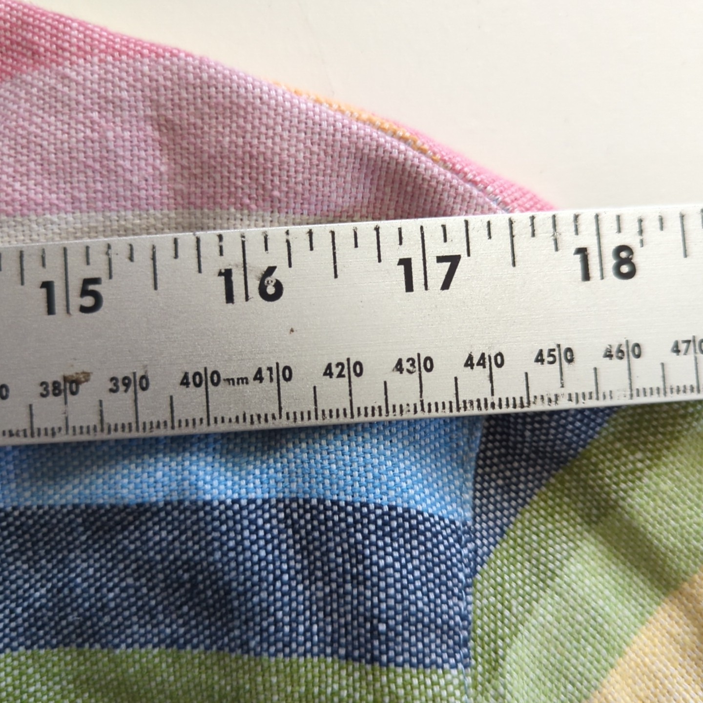 Retro Pastel Rainbow Strip Linen Blend Shirt Jacket 18 Pocket Festival Coachella