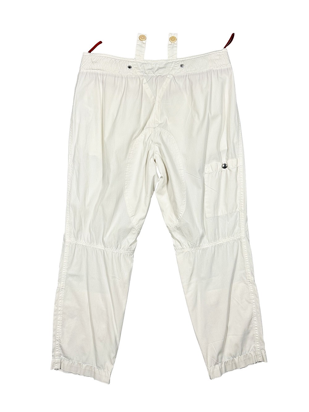 Prada White Aviator Zipper Cargo Capri Pant – Size 38IT / Fits Size XS-S