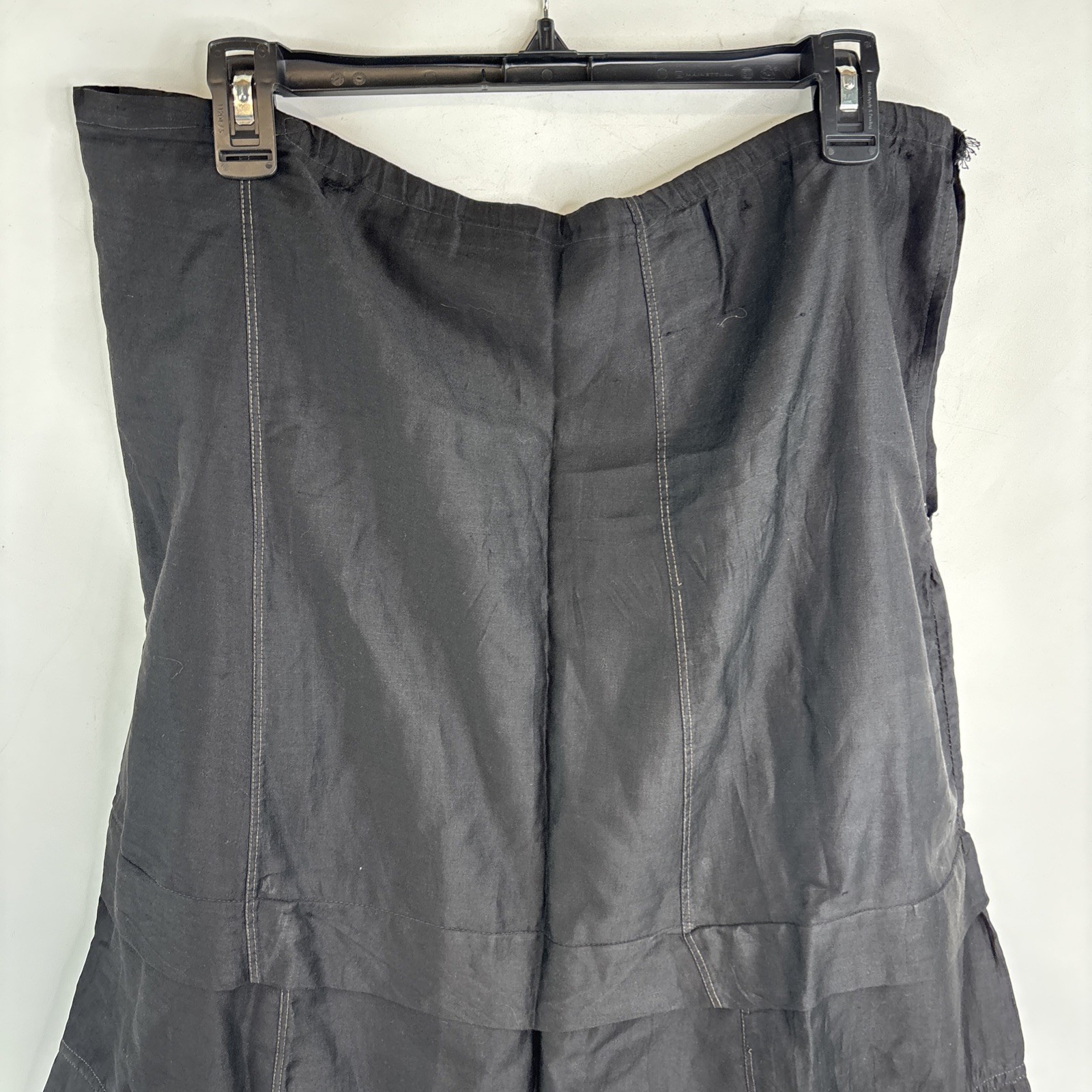 Antique 1890/1900 Victorian Edwardian Black Mourning Petticoat Skirt Slip