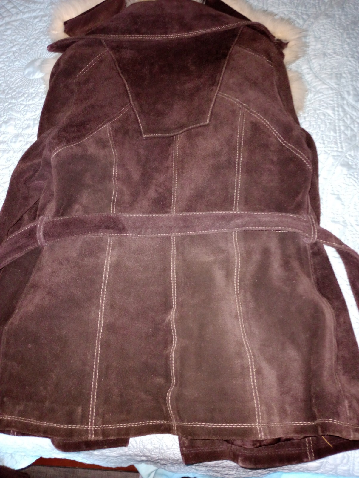 Leather Jacket With Fur Collar