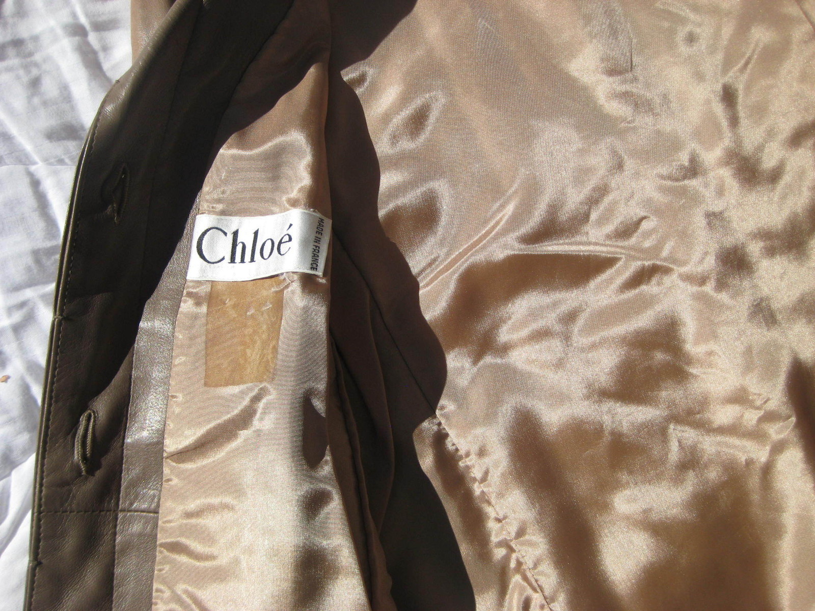Vintage Karl Lagerfeld Chloe leather JACKET & PANTS couture suit set coat retro
