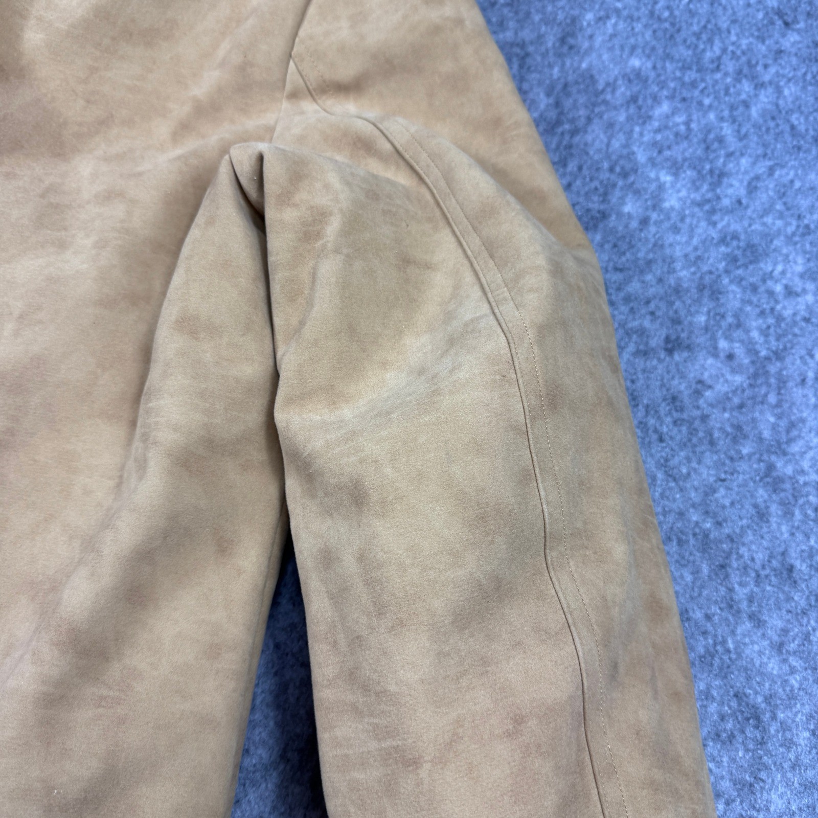 Vintage Swingster Sherpa Lined Coat Med. Faux Suede Brown Ranch Aureomycin Logo