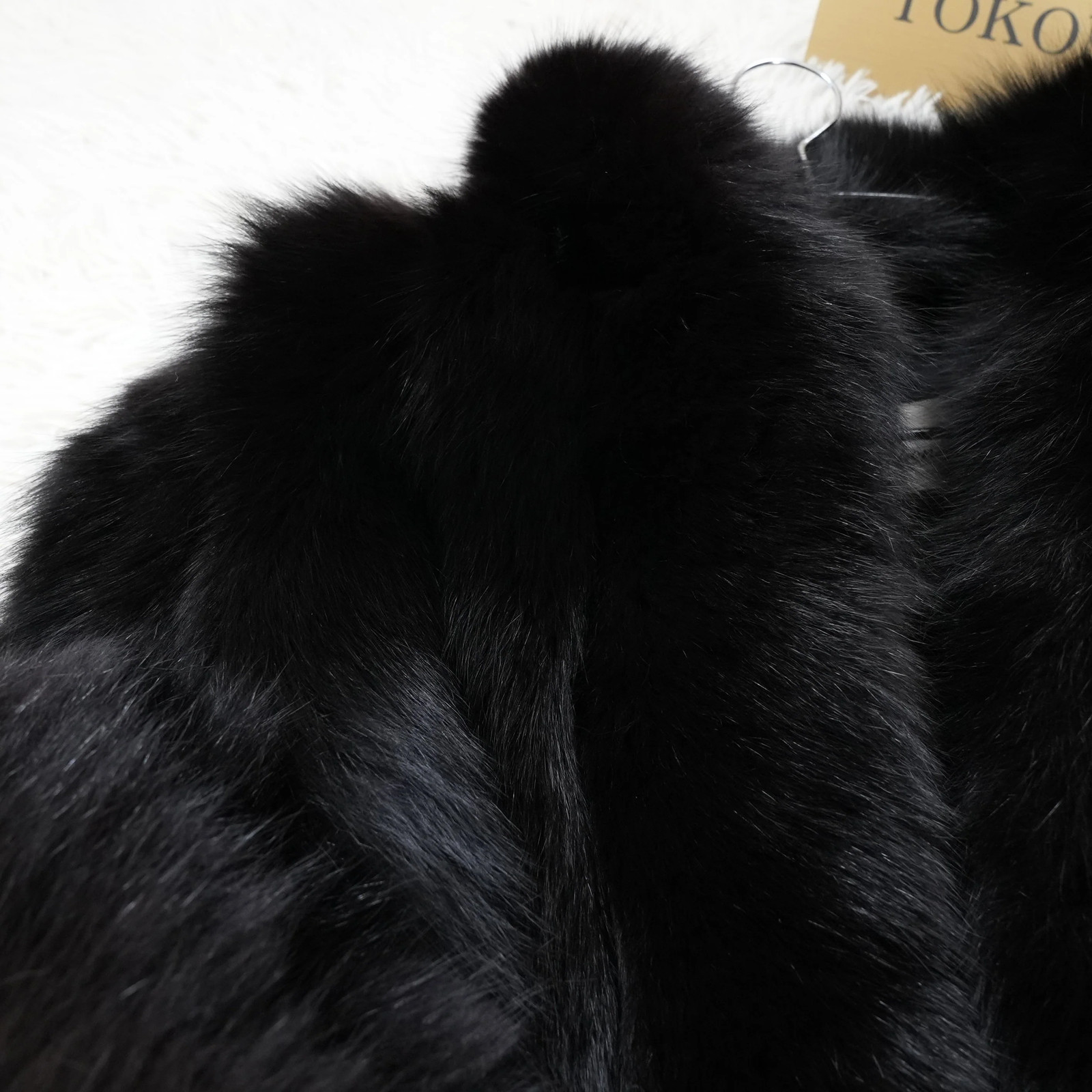 ROYAL SAGA FOX Black dyed Fur Coat – Genuine Vintage Fur From Japan