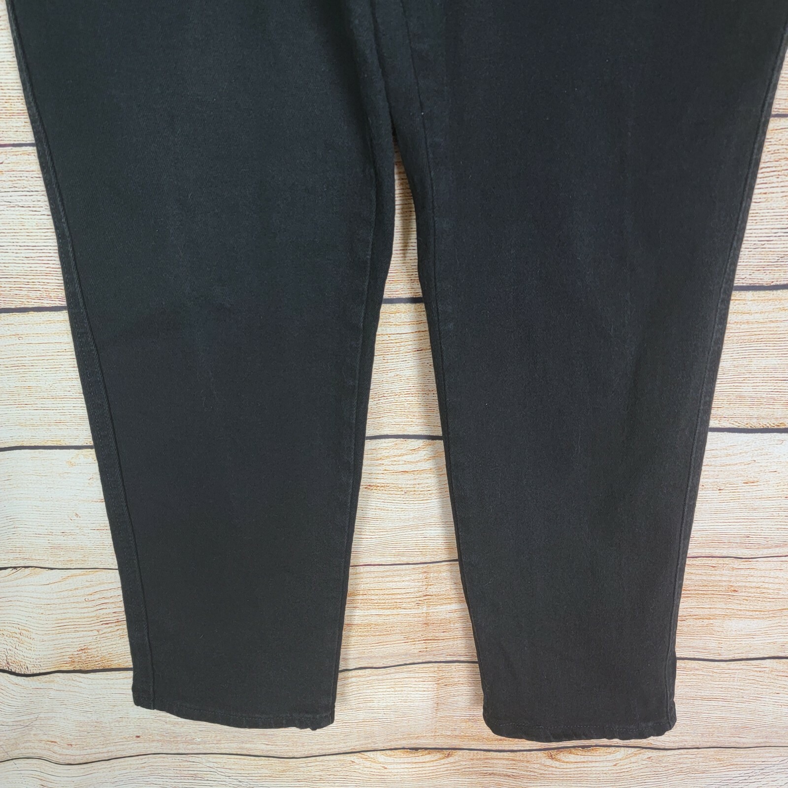 Vintage Lee Womens Size 12 Short Mom Jeans High Rise Straight Leg Black Y2K 90s