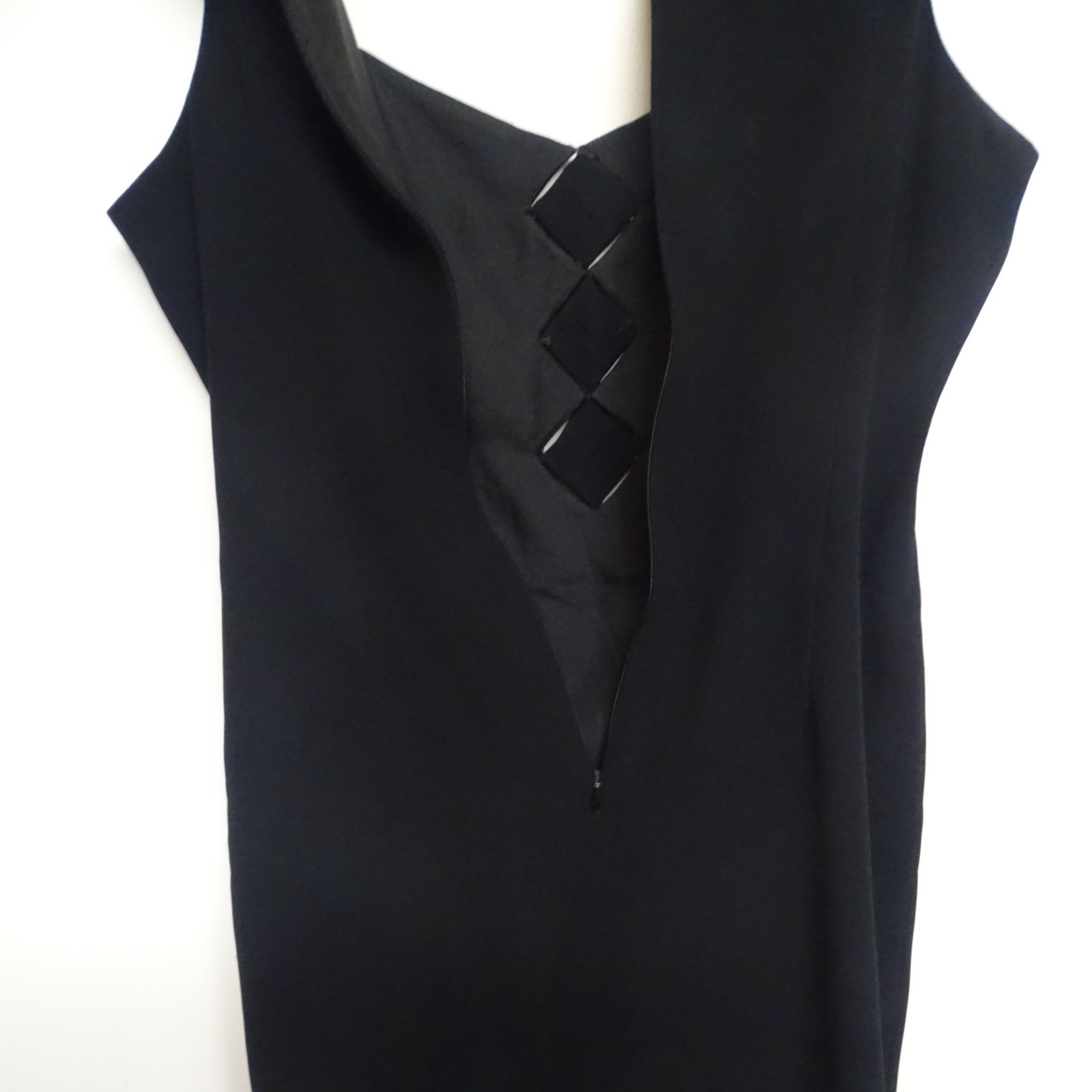 Vintage Travilla Cocktail Dress Black Size 10