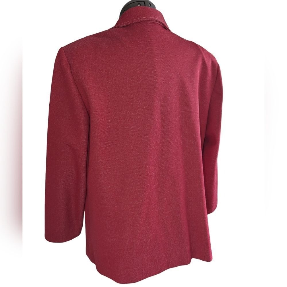 Vintage KoKo Knits of California red jacket with white stitching