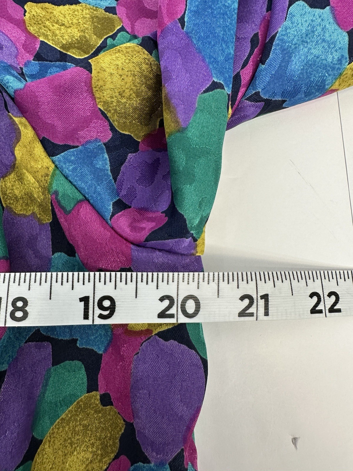 VTG Nicola PetitesWomens Abstract Blouse Colorful 80S 90S Retro Office 12 P READ