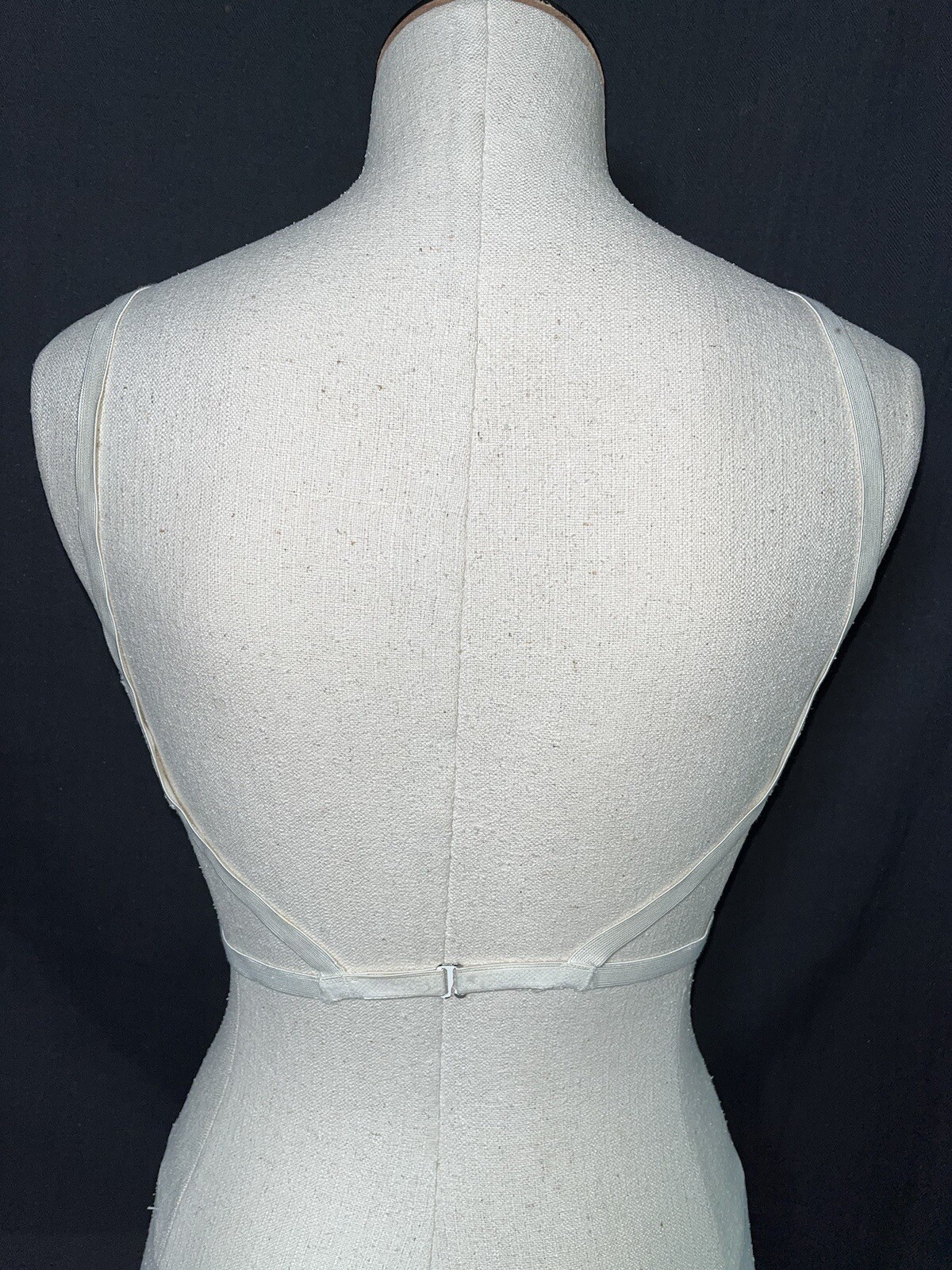 Vtg 50’s Bra Circle Stitch Hollywood Vassarette Backless Petal Pusher White 36B