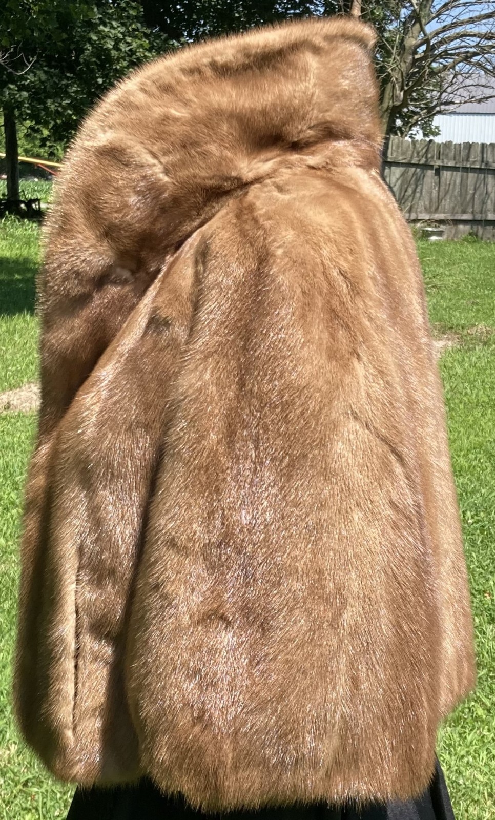 GUC Vtg 1950s Champagne Sable Fur Stole Shawl Jones Fur Service NC & W.VA