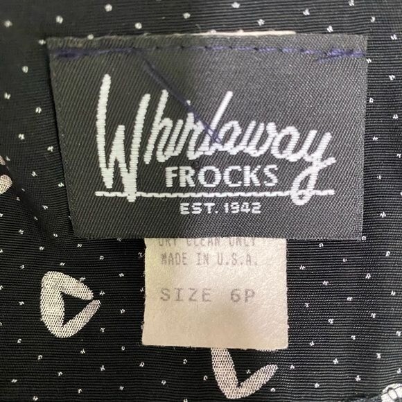 Vintage 70s 80s Whirlaway Frocks USA figure fitting dress button front size 6P