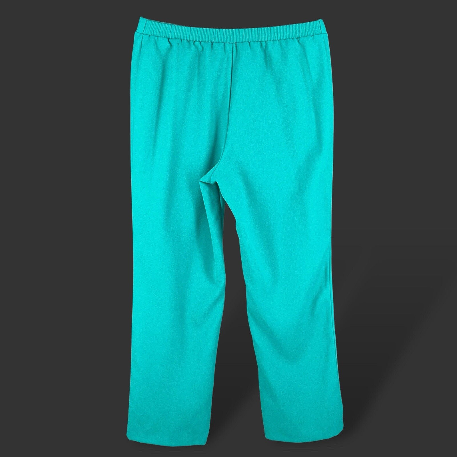 Vintage 70s Womens Wide Leg Pants Teal Dreamin’ Disco Pants L/Xl