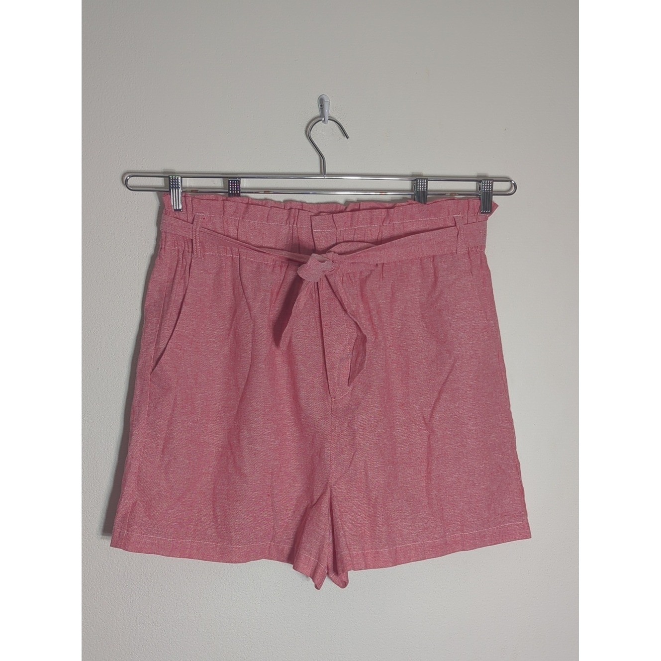 Womens Paperbag High Waisted Shorts Linen Quiet Luxury Preppy NWOT Plus Size XXL