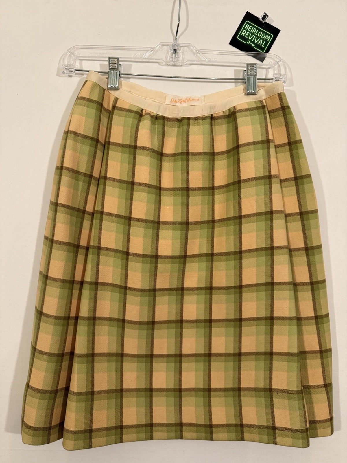 Vintage 50s Saks Fifth Avenue Plaid Skirt Suit George Carmel ILGWU Women’s Set
