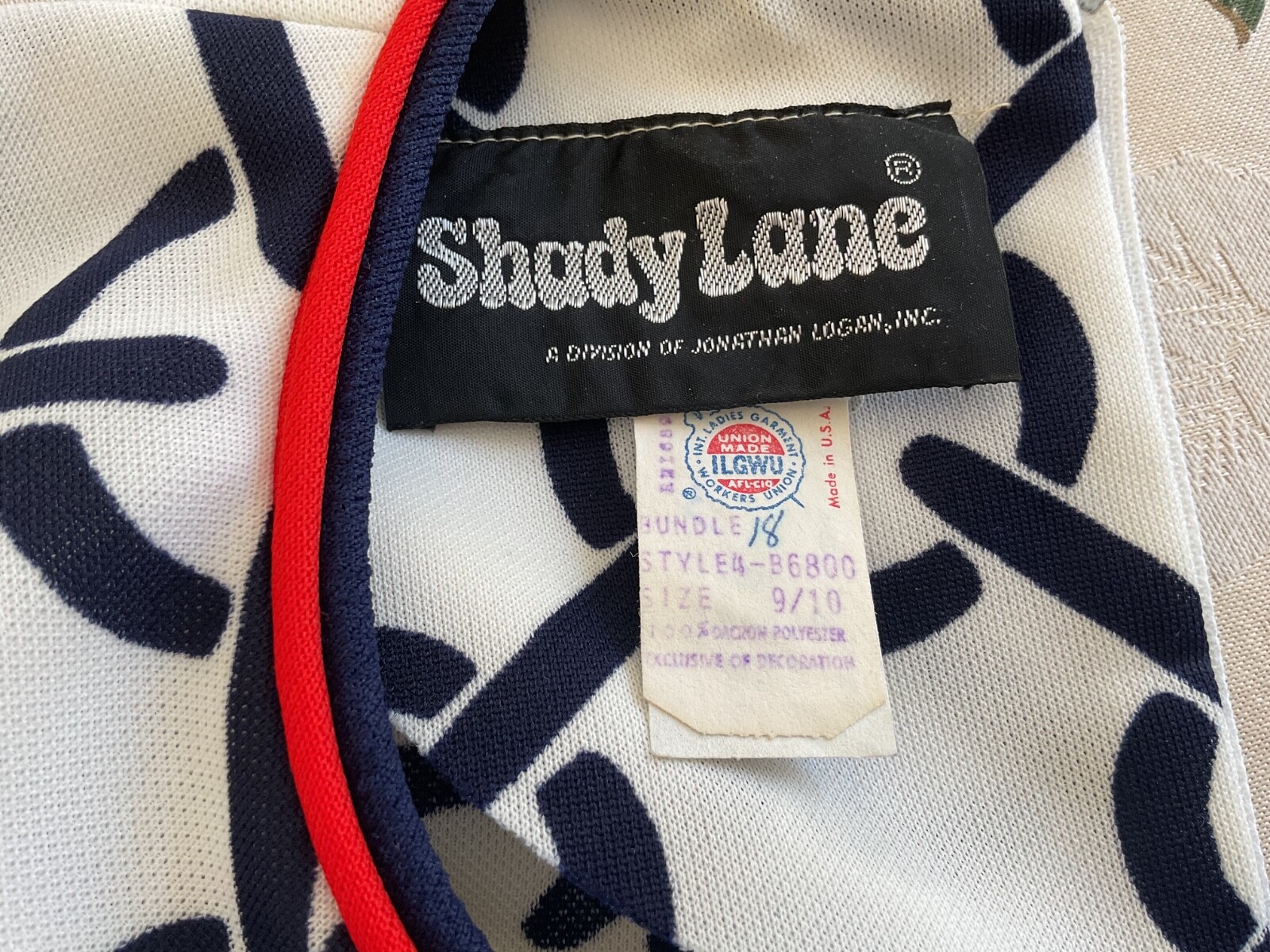 Vintage 70’s SHADY LANE for Jonathan Logan Op Art Rings Mod Midi Dress Size 9/10