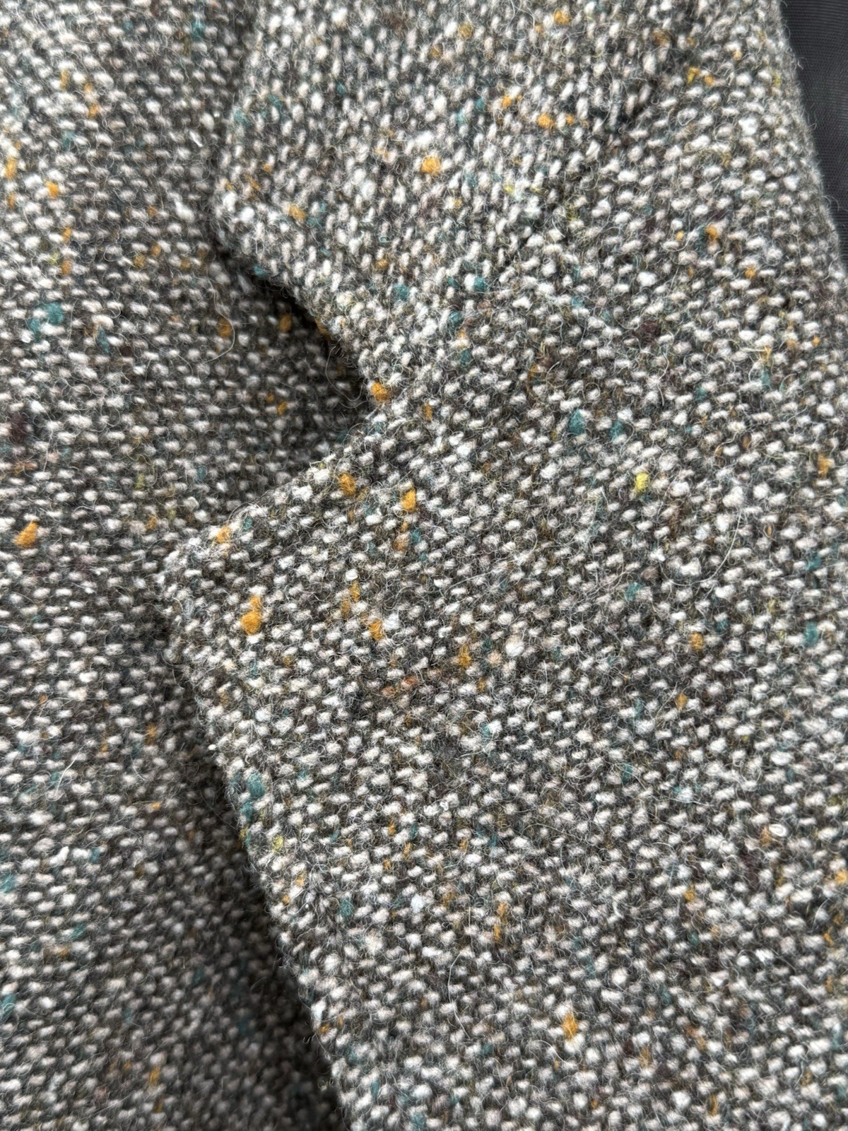 Vintage Wool Tweed Blazer Women’s Size 14 Brown Speckled Dark Academia Jacket
