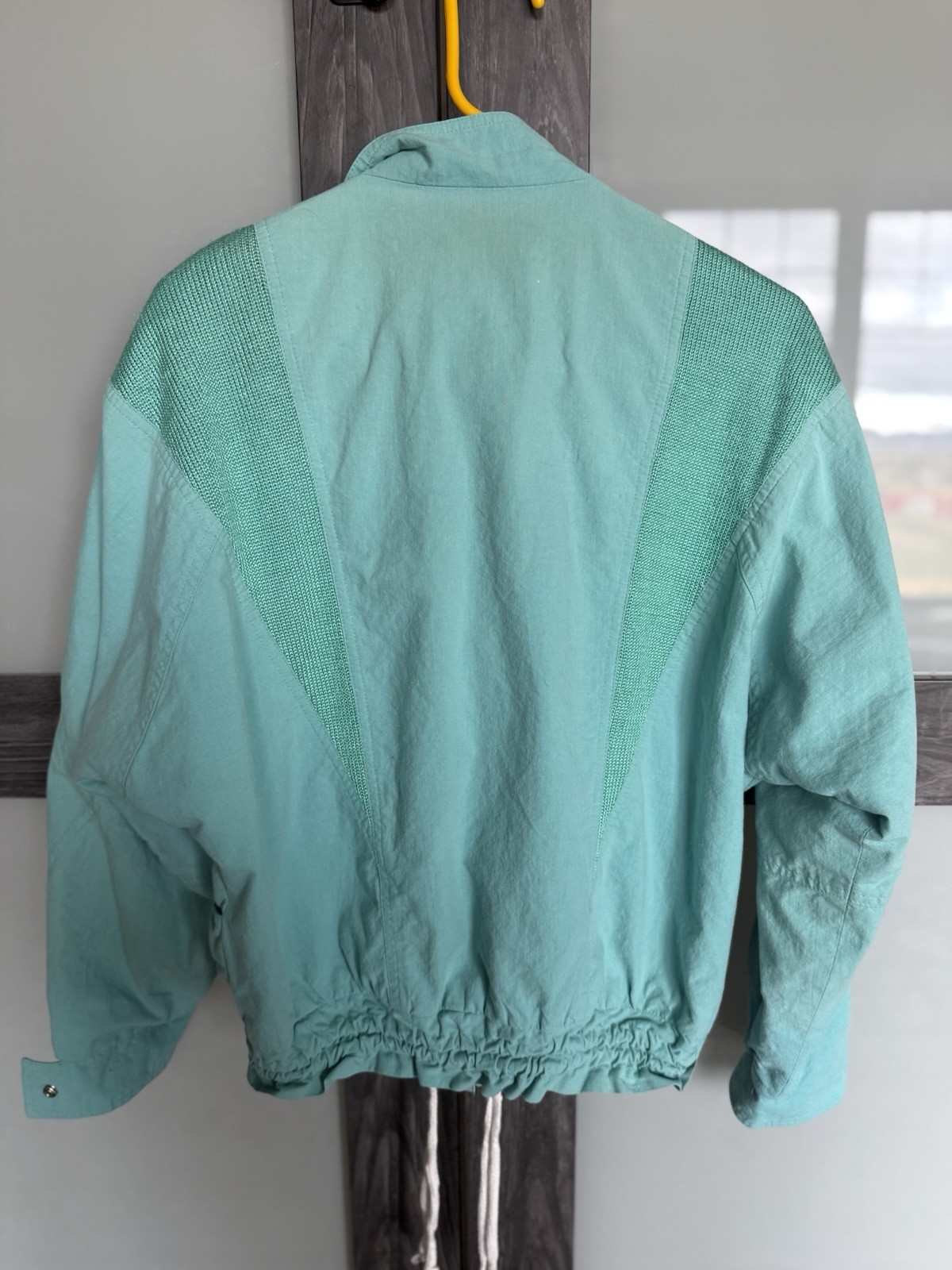 Vintage Andy Johns Woman’s Cotton Zip Coat Size Medium Mint Green 80s vibe