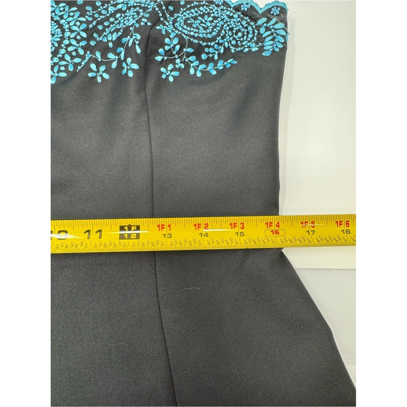 Ann Taylor 100% Dupioni Silk Black Slip Dress Beaded Bodice Straps Sz 10 Vintage