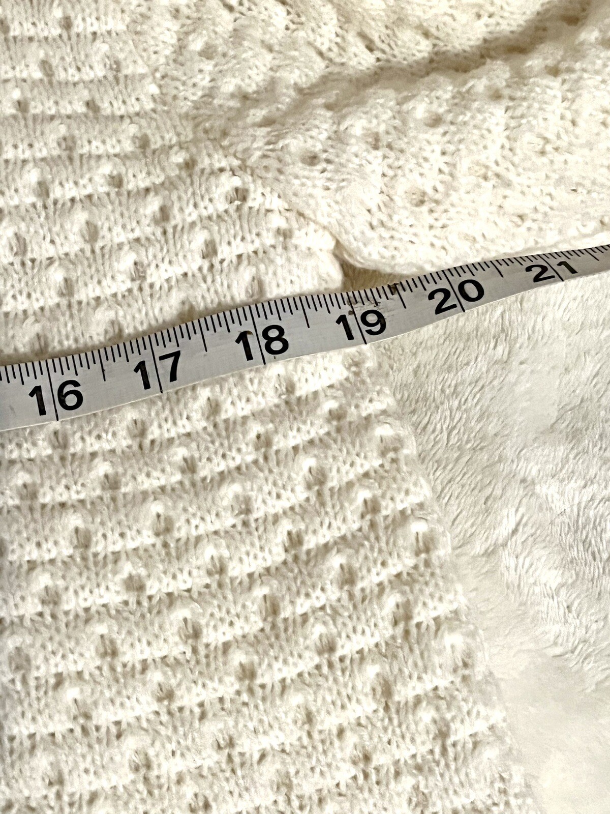 Vintage 1960s Americana Knitting Mills of Miami Open Ivory Cardigan S/M