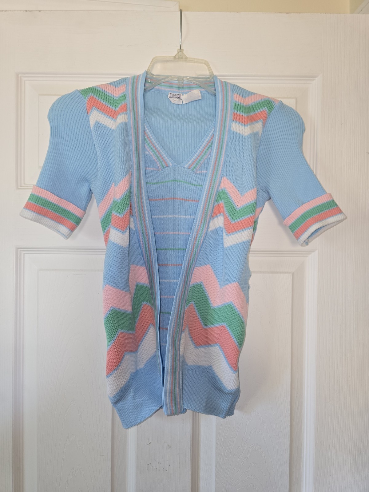 Vintage Marianna Fashions Knit Cardigan Sweater Medium 1970s 1980s