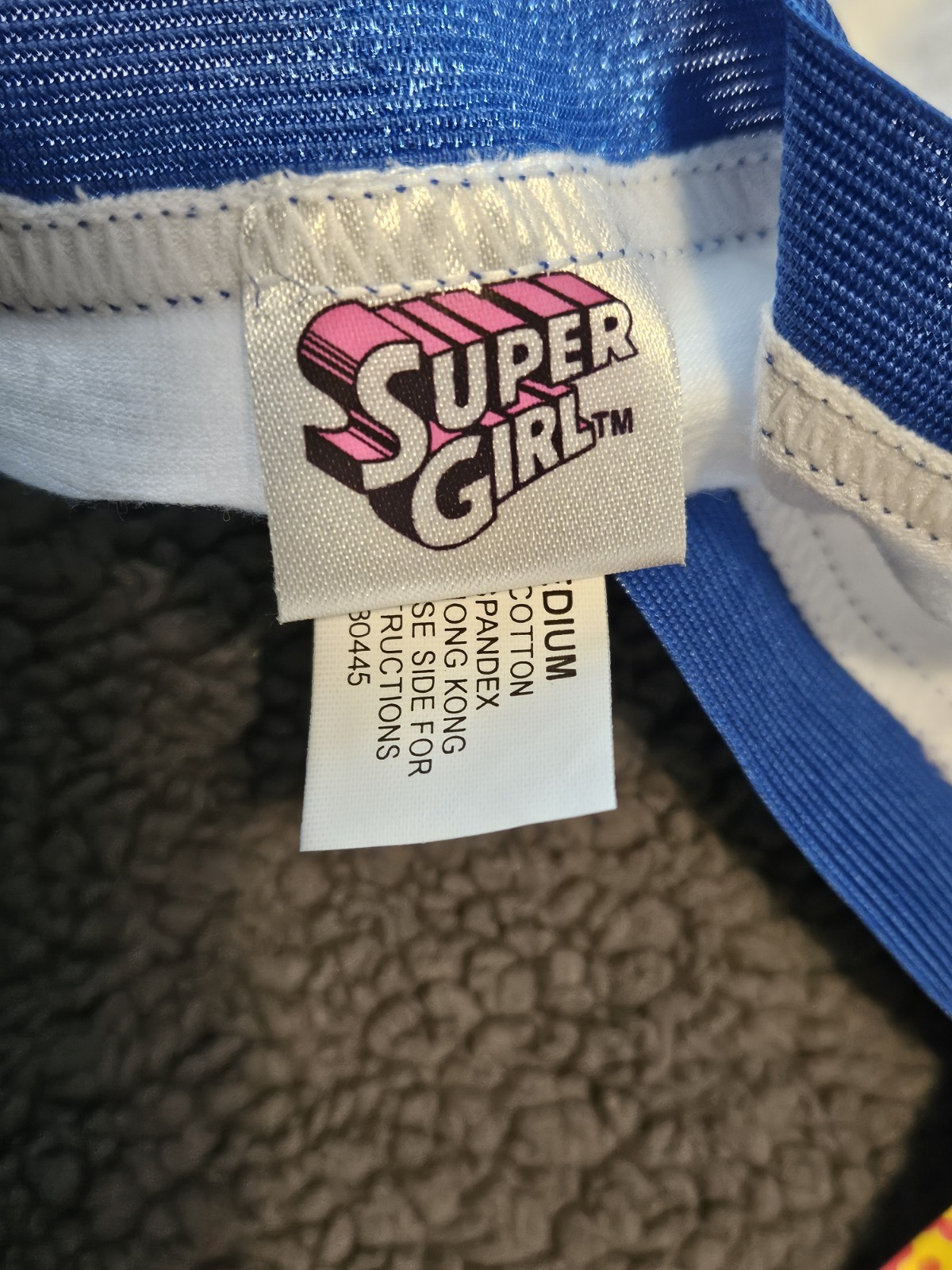 SuperGirl Intimates Women’s Boy Briefs Panties Sz: MEDIUM Color: WHITE/BLUE TRIM