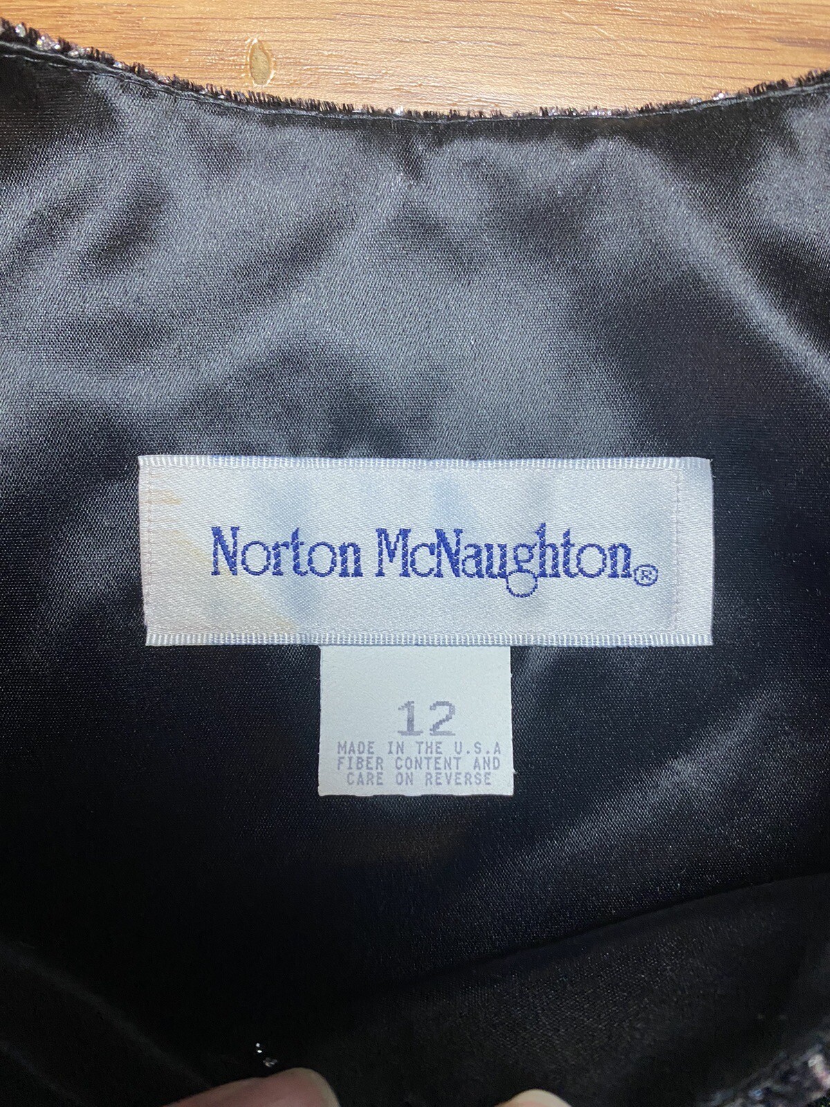 Norton McNaughton. Women’s Fancy Coat Jacket. Artsy. Black Silver Size 12.