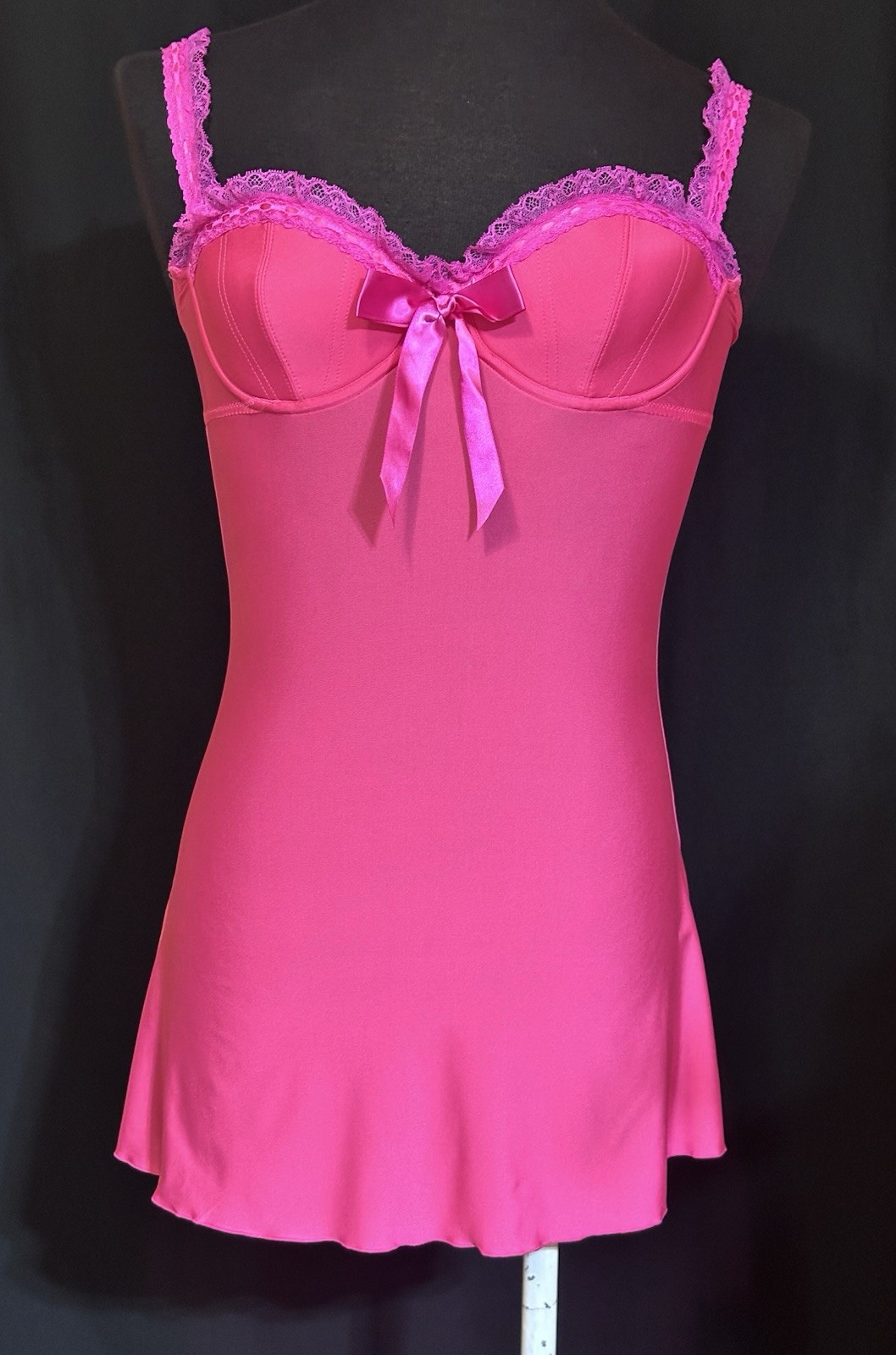 Victoria’s Secret Sexy Little Things Y2K Hot Pink Babydoll Nightie 34C