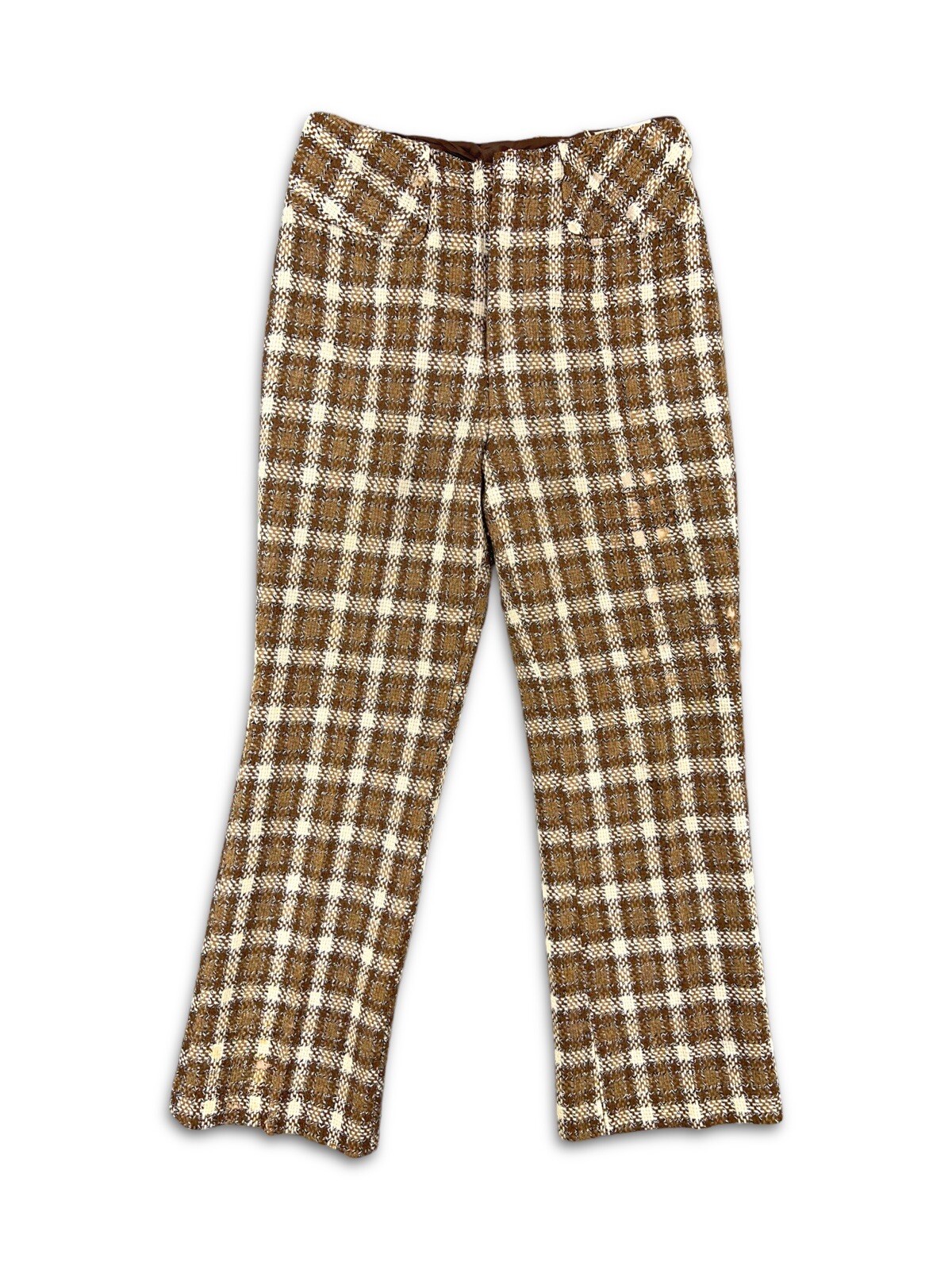 Vintage 70s Wide-Leg Flare Pants High Rise Disco 28×26
