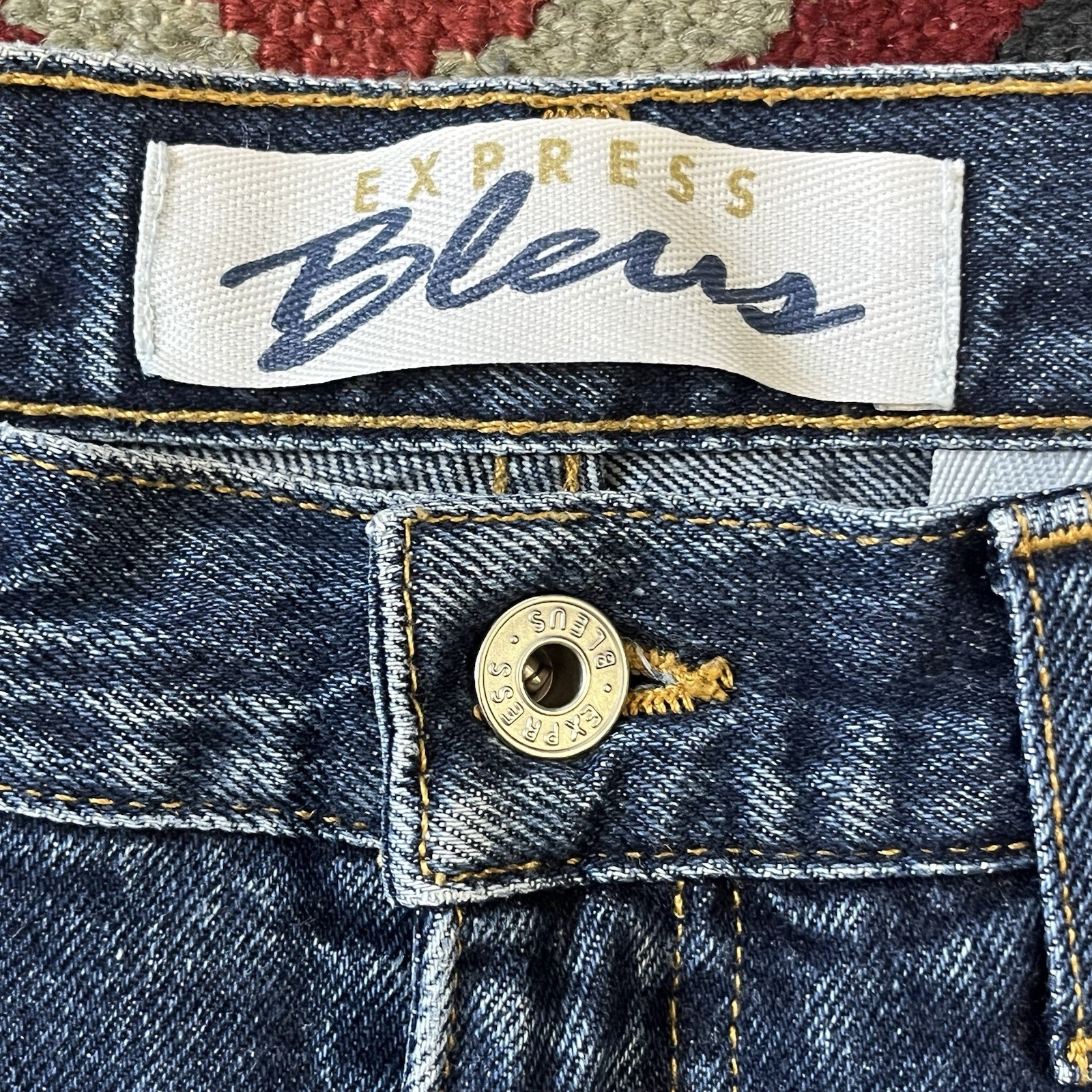 Vintage 90s Express Boot Cut Flare Bell Jeans Women’s 9/10 R USA Made Blue Denim