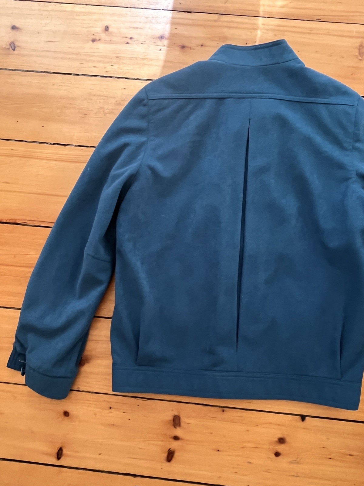 Vintage Faux Suede Teal 80’s/90’s Jacket Made in West Germany