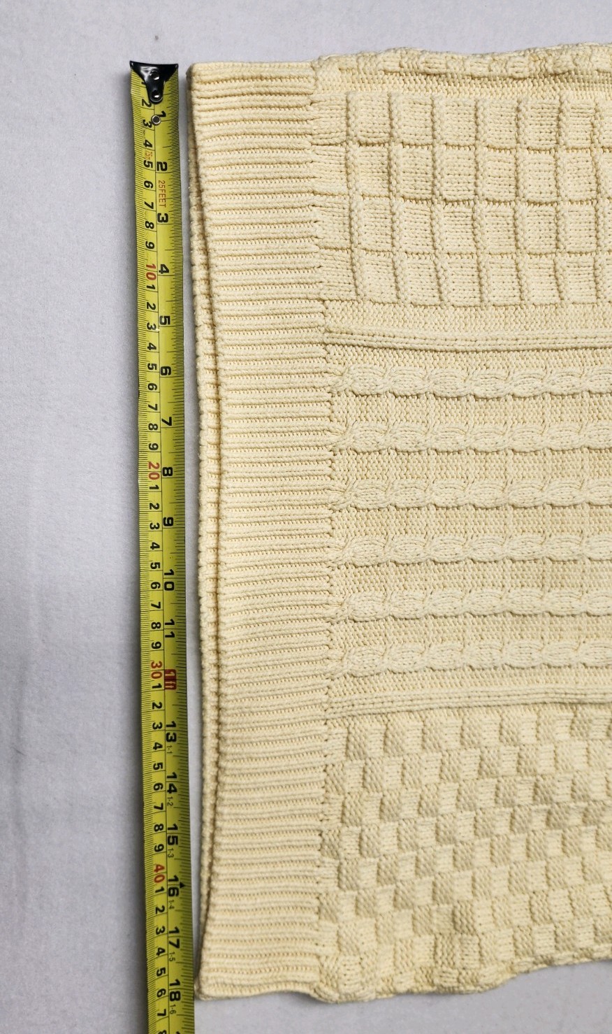 Vintage Irish Cotton Cable Knit Fisherman Sweater Cream Crewneck Pullover Size M
