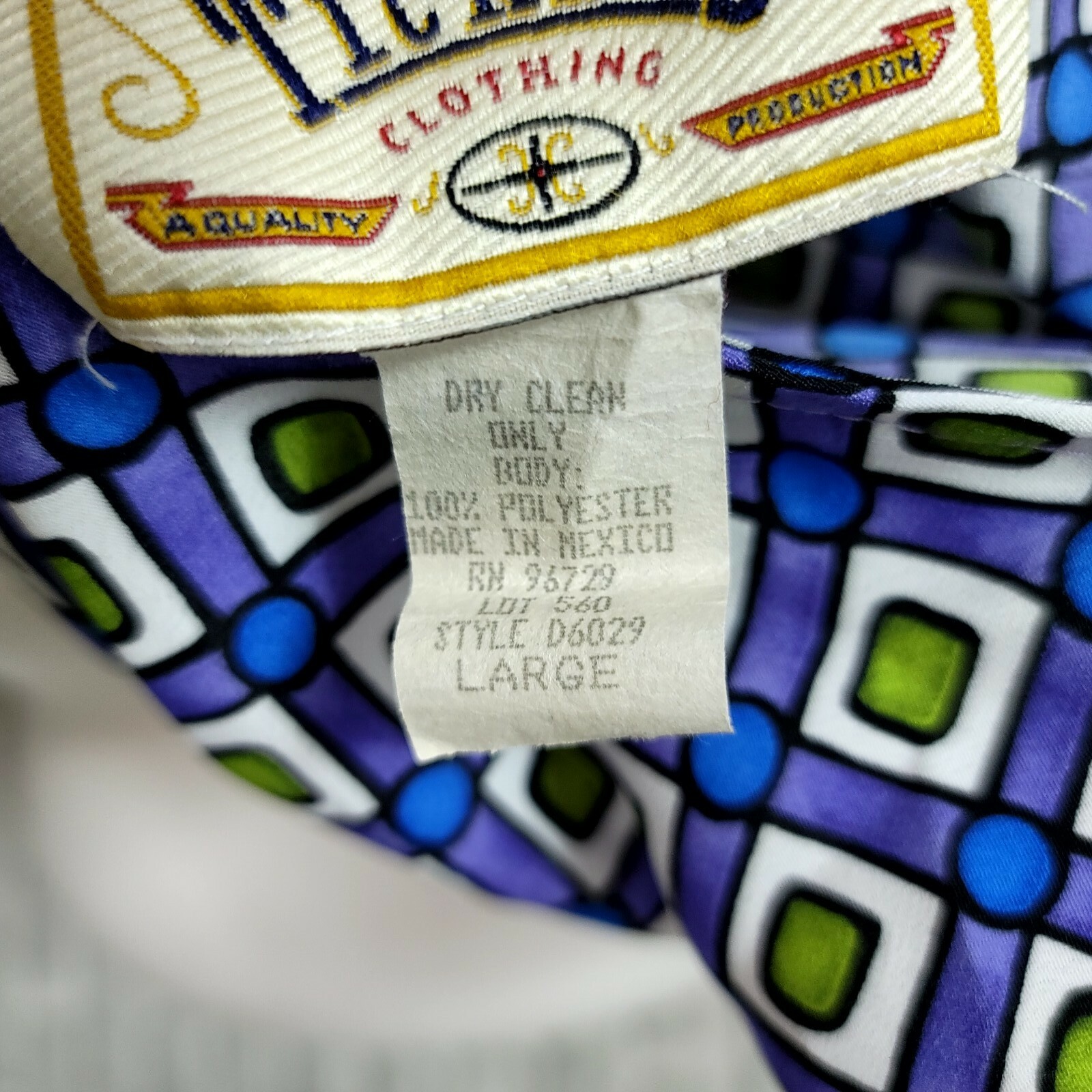 Vintage 90s does 60s Tickets Womens L Colorful Mod Geometric Aline Shift Dress
