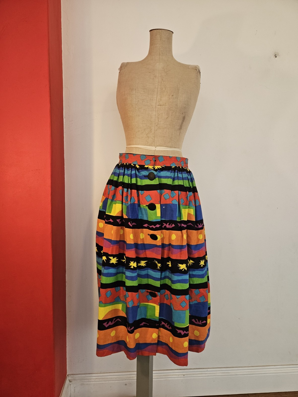 Vintage 80s Leslie Lucks Skirt Size S-M