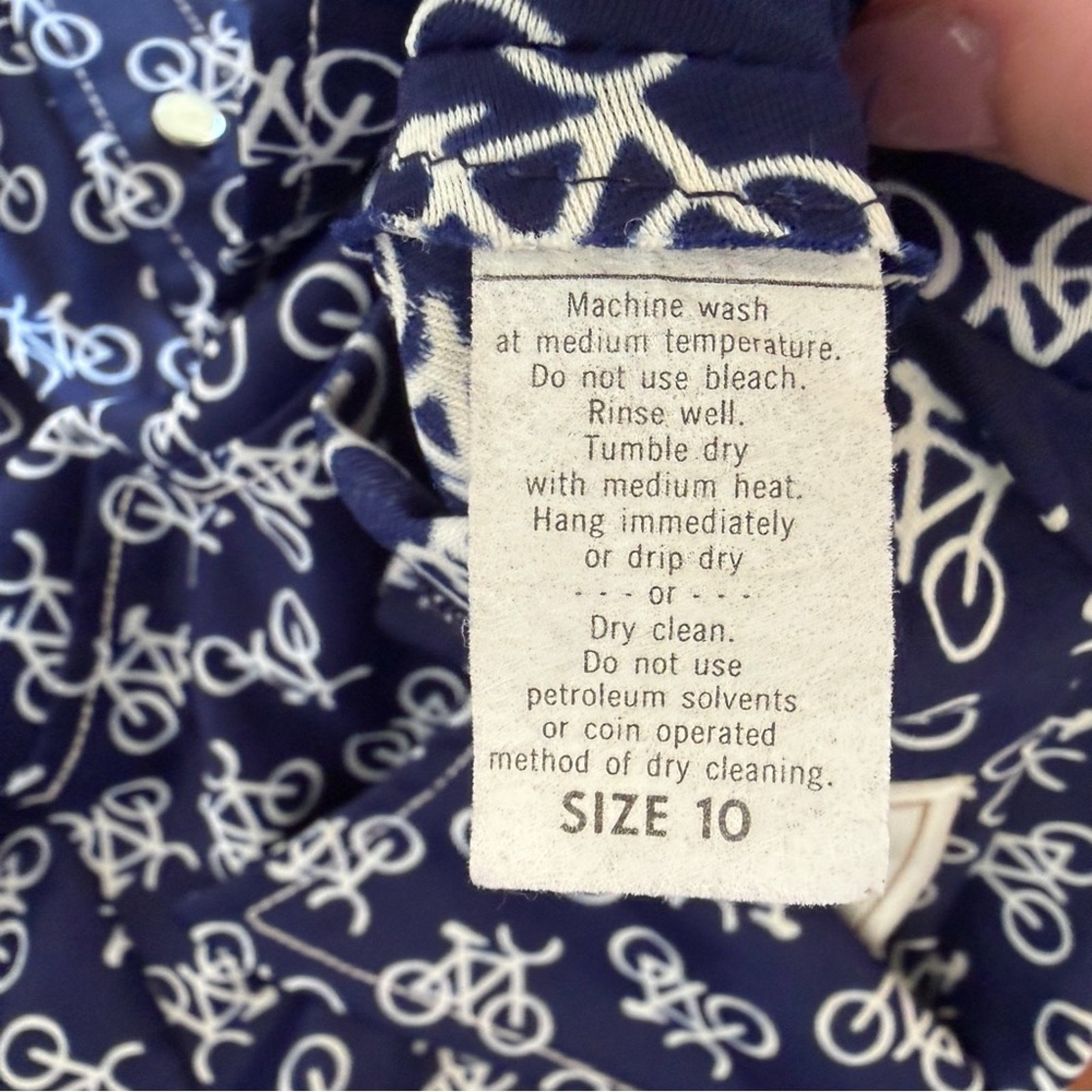 Vintage Bicycle Print Mini Dress by Apropos XS