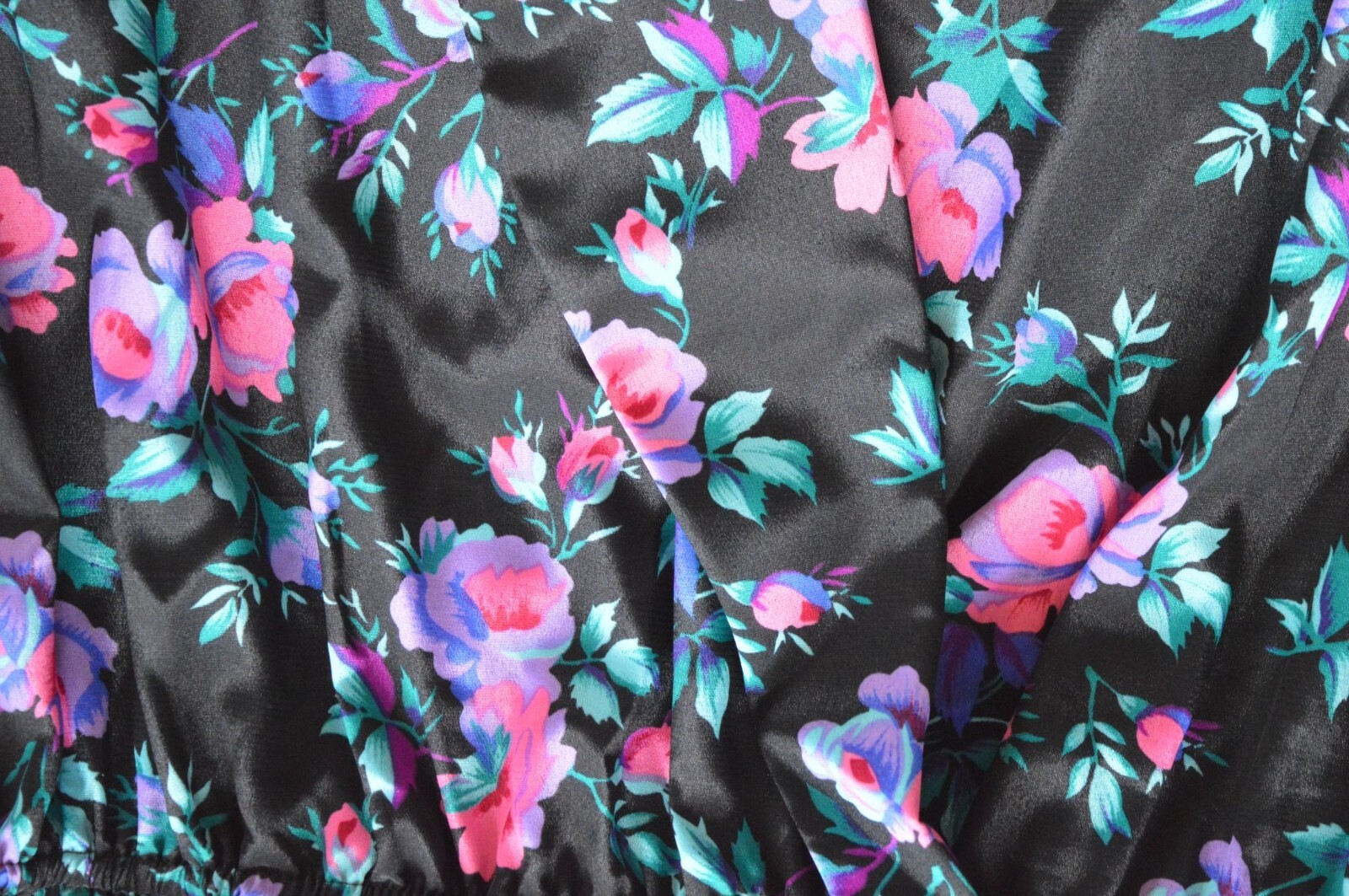 Vintage 80s Pellini by Von Bramlett Floral Shirt Dress with Belt Womens Modern S