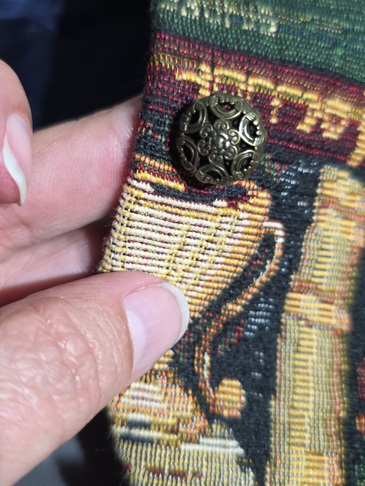VTG Bobbie Brooks Tapestry Library Themed Vest
