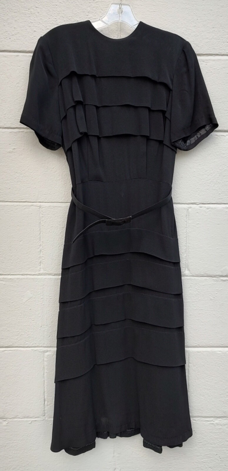 Leslie Fay flirty and fun 1950’s Black Rayon Cocktail dress