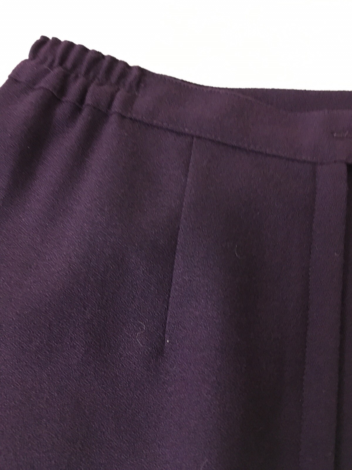 Vintage EMILY 100%Wool StretchWaist Pencil Skirt Jacket Velvet Collar Woman’s 12