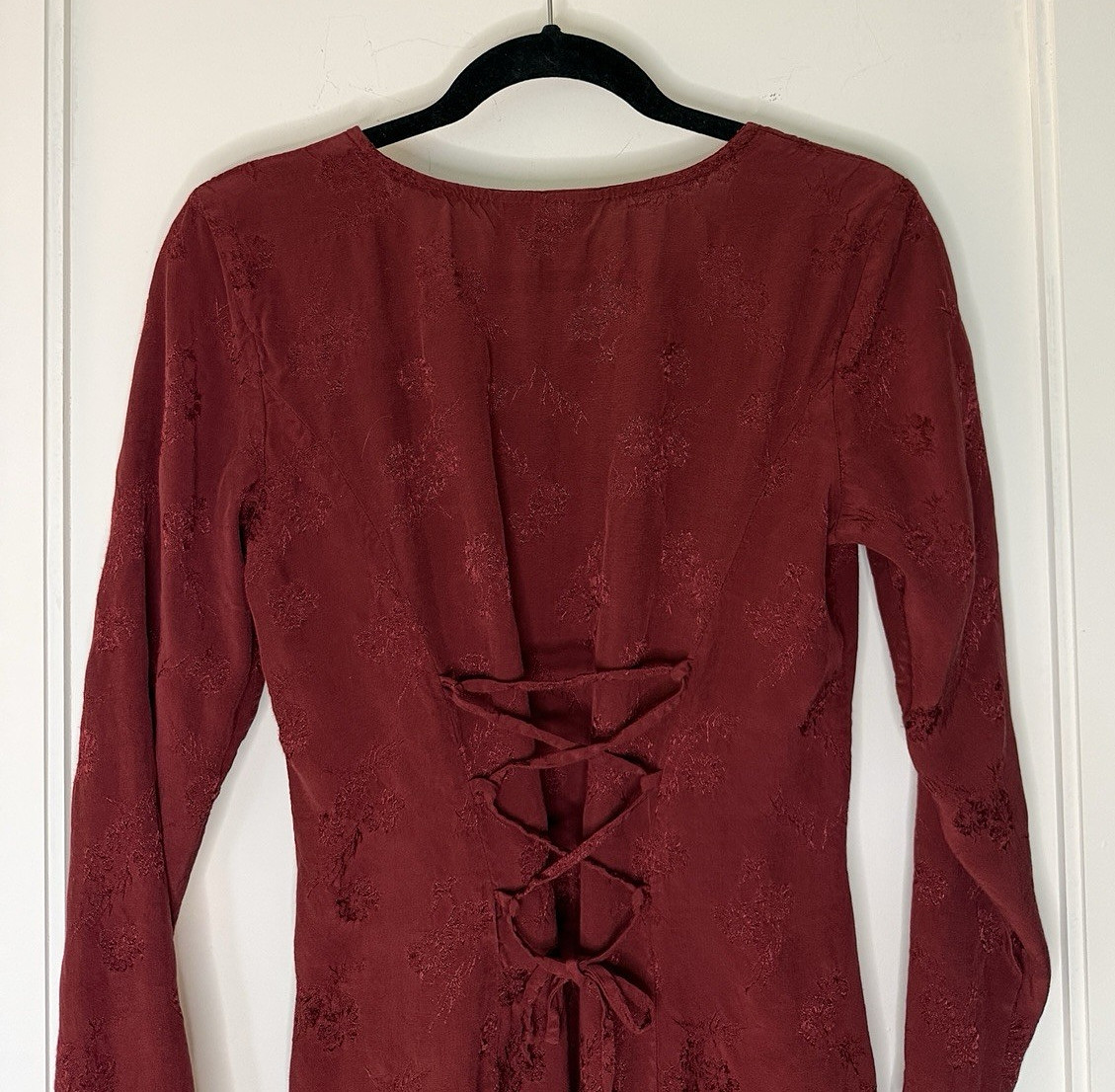 Vintage Rampage Dress Junior’s Size 7 1990’s Corset Back Bergundy Red