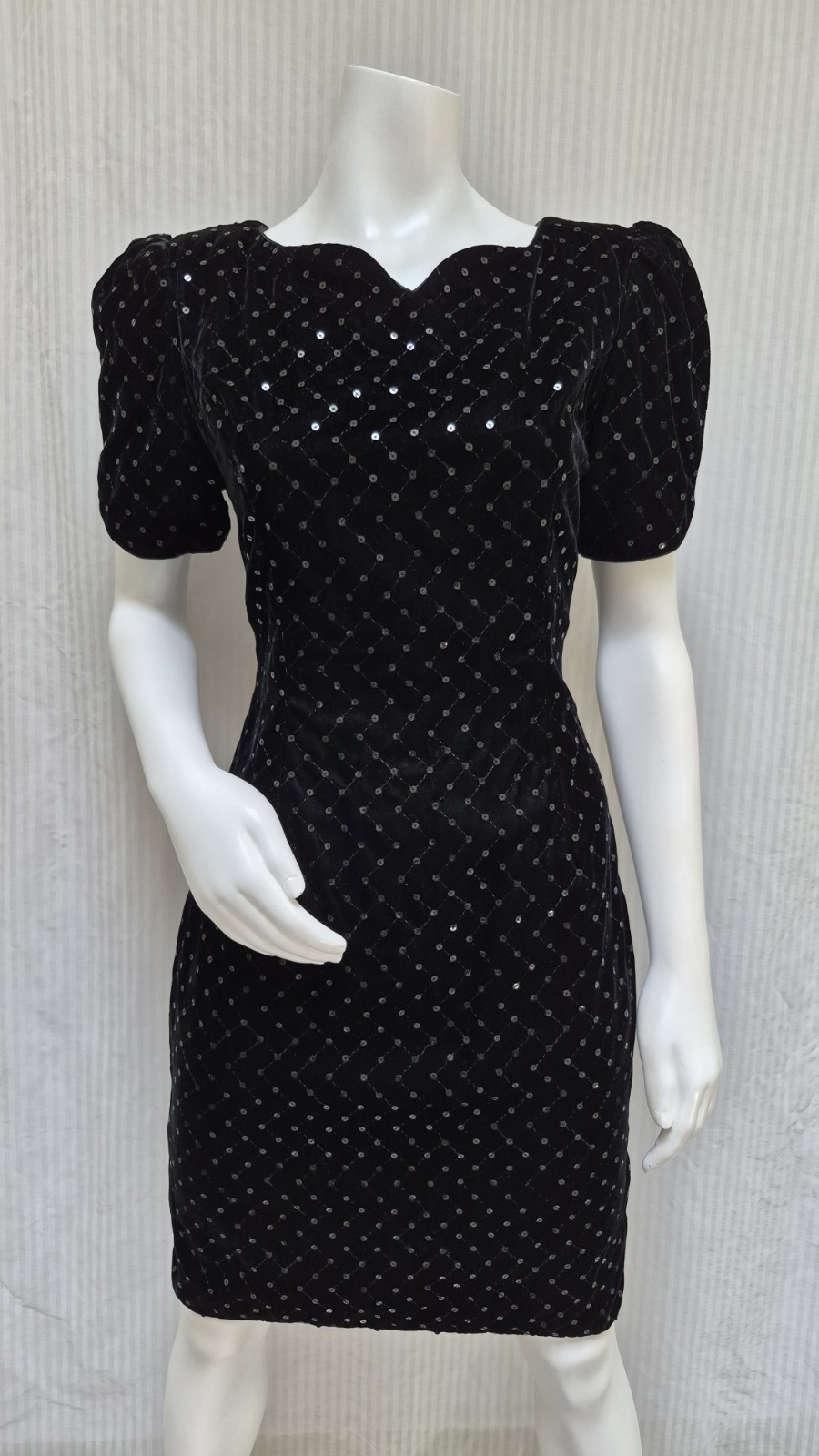 VTG SCOTT MCCLINTOCK Black Sequin „Working Girl” Dress – Talbots – Size M