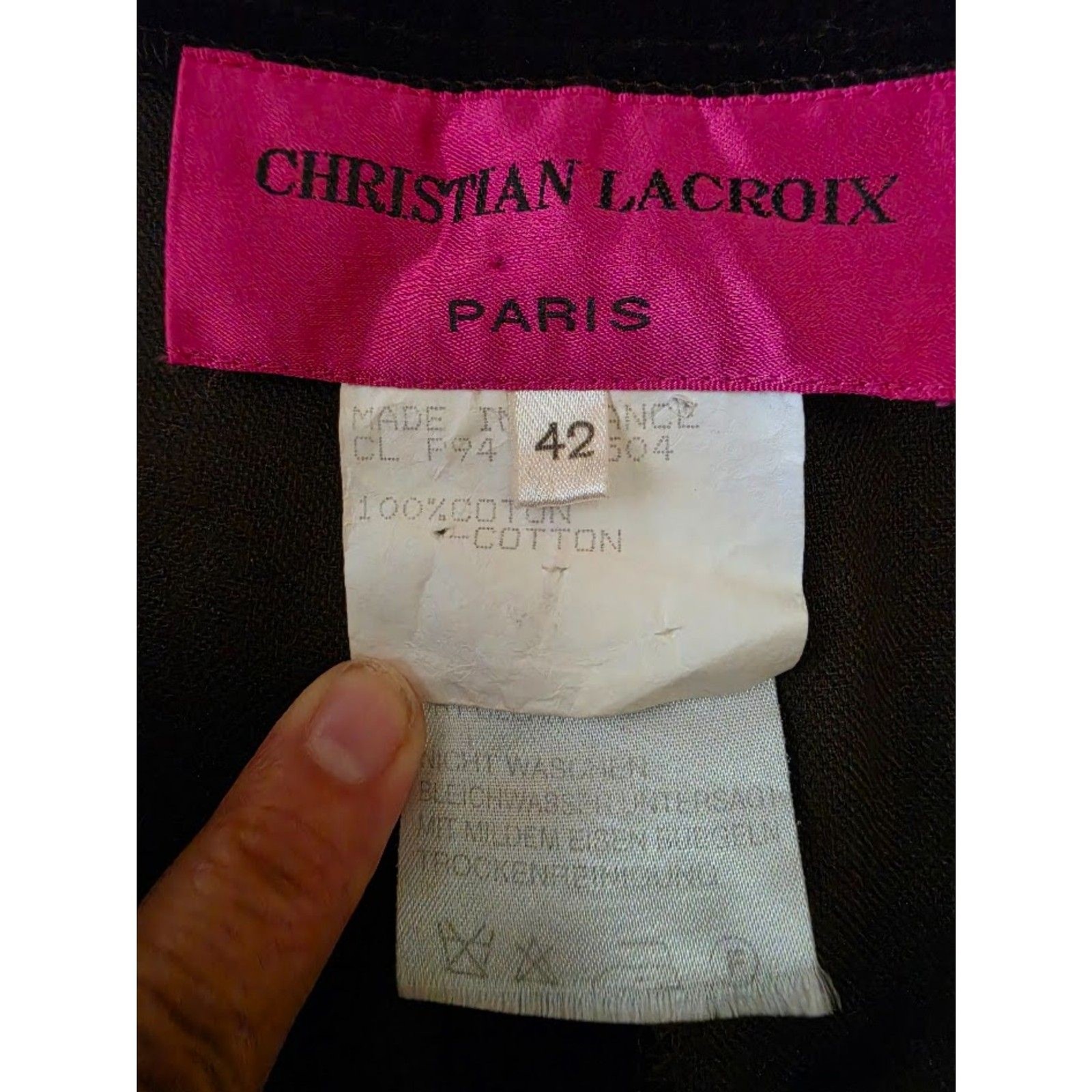 Vintage Christian Lacroix Paris chocolate velvet pleated pants– SEE Photos Flaw
