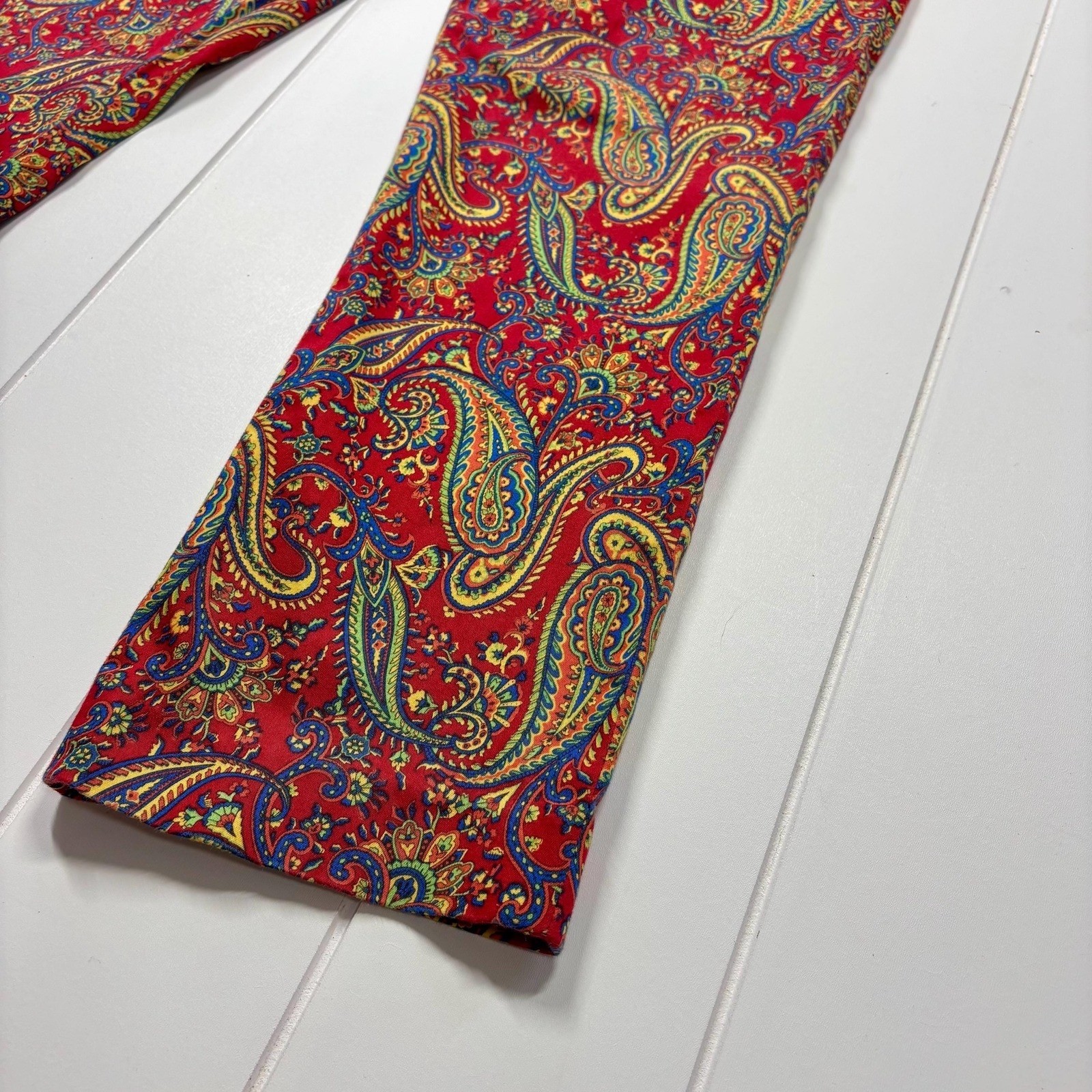 Vintage Lauren Ralph Lauren Paisley Cigarette Pants, Size 12P