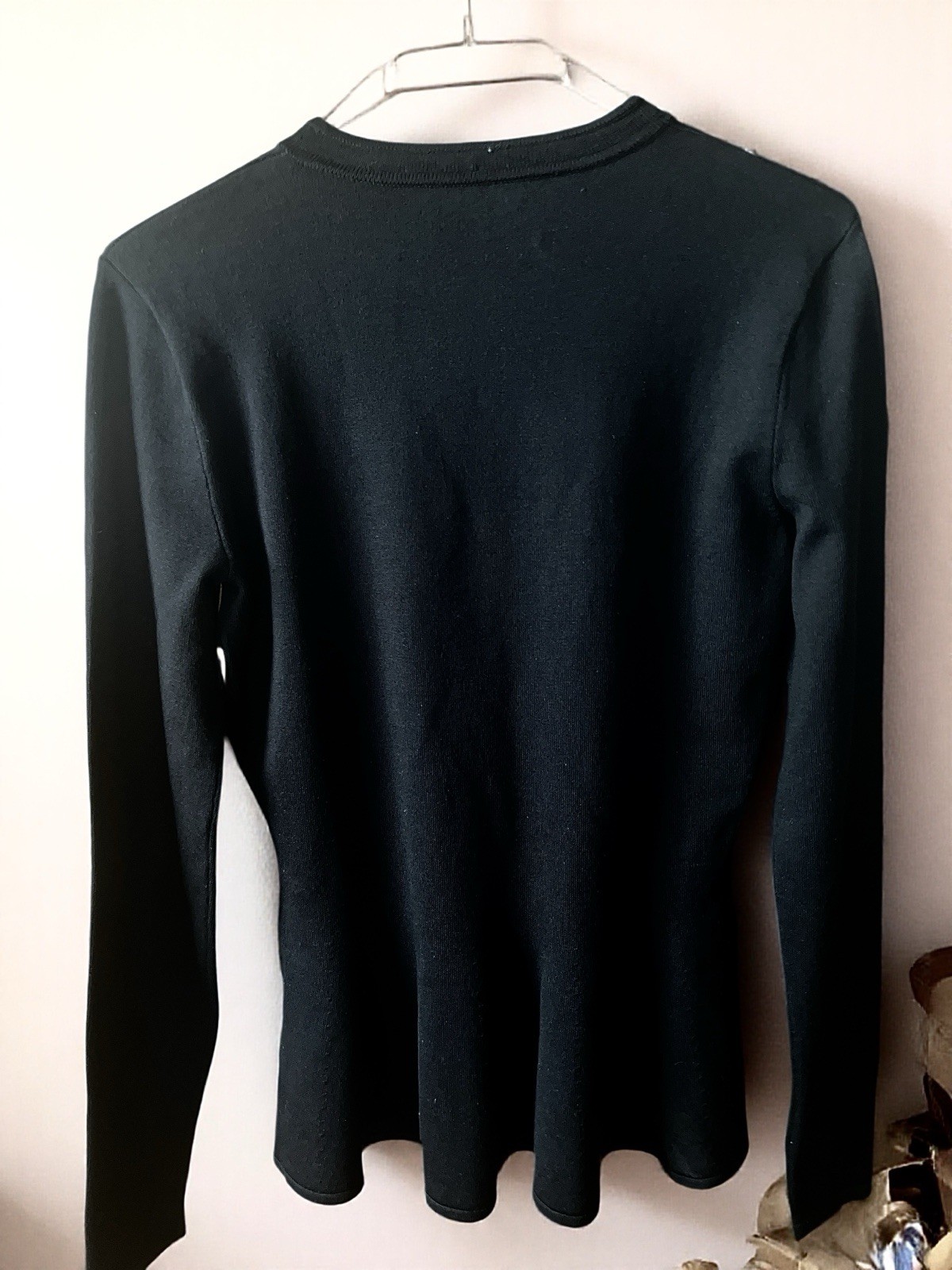 Vintage Black Ralph Lauren Peplum Sweater. Small