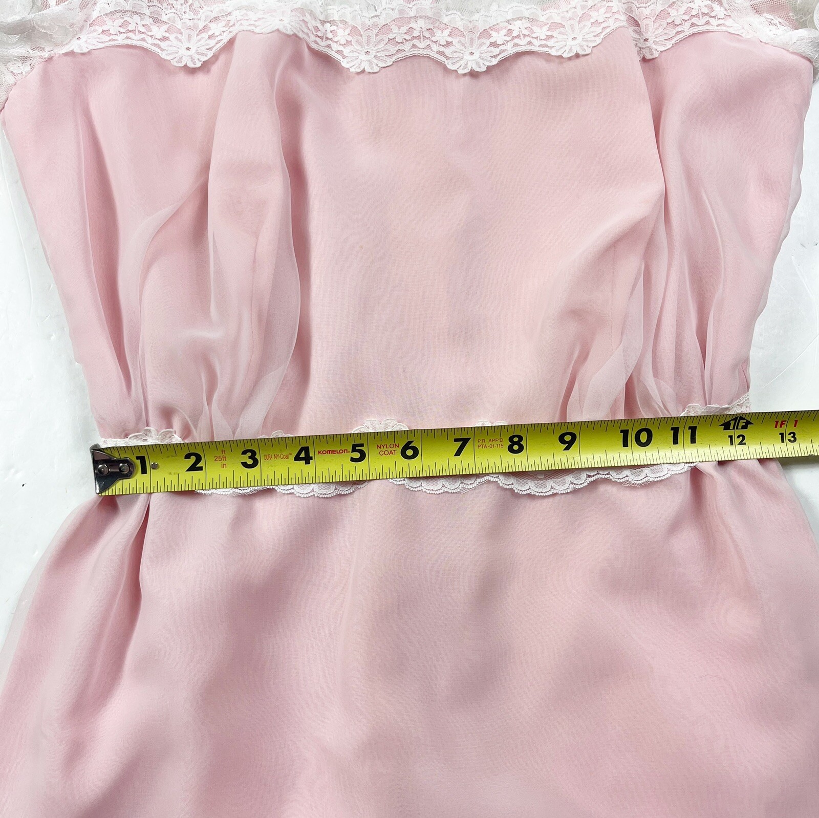 Vintage Pink Lace Dress Size XS Small Elegant Handmade 1950s 60s Party Coquette