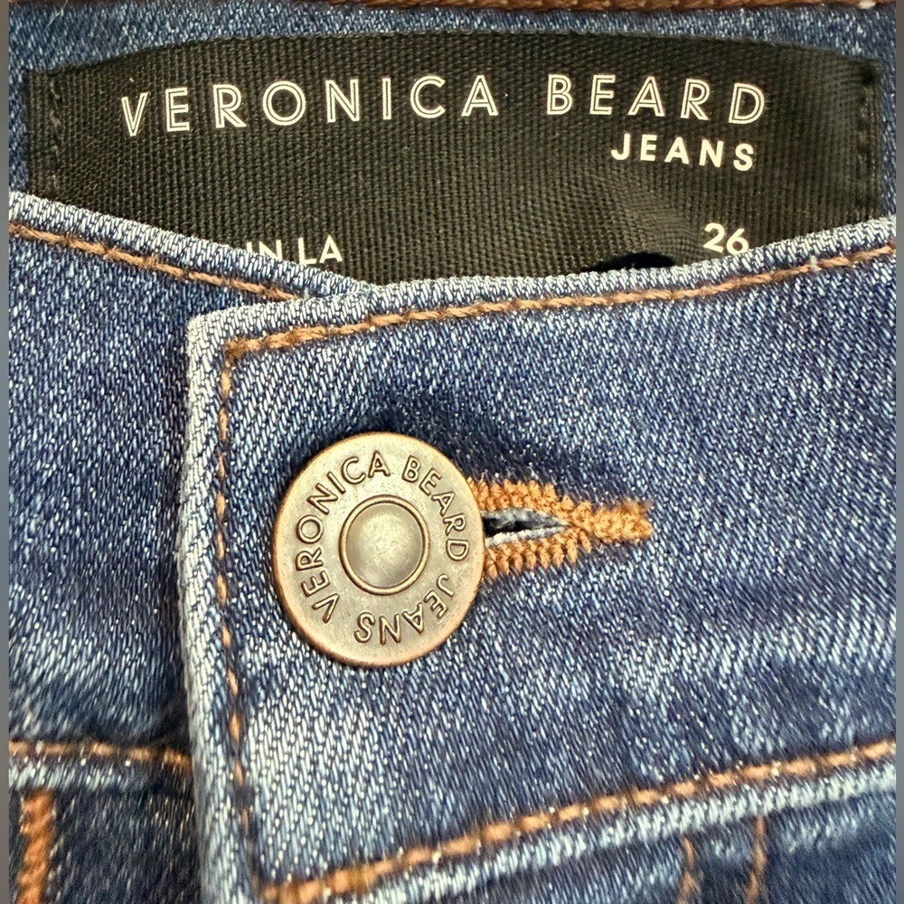 Veronica Beard Sheridan Exaggerated Flare High Rise Jeans 70s Stretchy Cotton 26